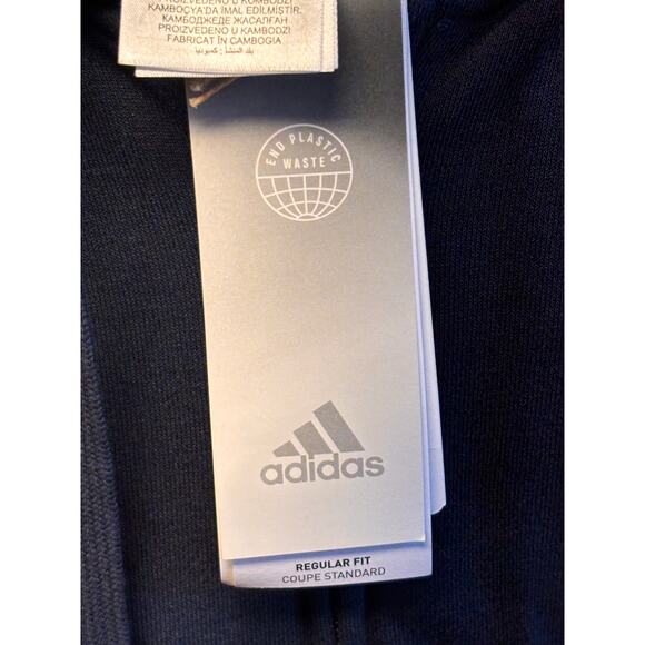 Adidas Zip Hoodie Navy Size L NWT - Picture 4 of 6